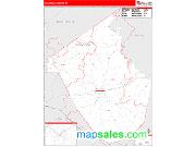 Caldwell County, KY <br /> Wall Map <br /> Zip Code <br /> Red Line Style 2025 Map