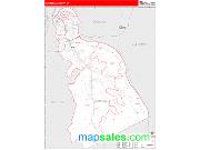 Campbell County, KY <br /> Wall Map <br /> Zip Code <br /> Red Line Style 2025 Map