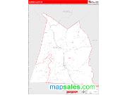 Clinton County, KY <br /> Wall Map <br /> Zip Code <br /> Red Line Style 2025 Map