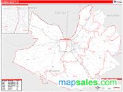 Daviess County, KY <br /> Wall Map <br /> Zip Code <br /> Red Line Style 2025 Map