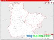 Estill County, KY <br /> Wall Map <br /> Zip Code <br /> Red Line Style 2025 Map