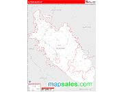 Garrard County, KY <br /> Wall Map <br /> Zip Code <br /> Red Line Style 2025 Map