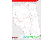 Grant County, KY <br /> Wall Map <br /> Zip Code <br /> Red Line Style 2025 Map