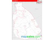 Green County, KY <br /> Wall Map <br /> Zip Code <br /> Red Line Style 2025 Map