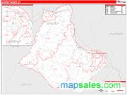 Greenup County, KY <br /> Wall Map <br /> Zip Code <br /> Red Line Style 2025 Map