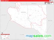 Hickman County, KY <br /> Wall Map <br /> Zip Code <br /> Red Line Style 2025 Map