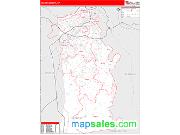 Kenton County, KY <br /> Wall Map <br /> Zip Code <br /> Red Line Style 2025 Map