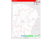 Logan County, KY <br /> Wall Map <br /> Zip Code <br /> Red Line Style 2025 Map