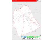 Lyon County, KY <br /> Wall Map <br /> Zip Code <br /> Red Line Style 2025 Map