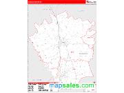 Madison County, KY <br /> Wall Map <br /> Zip Code <br /> Red Line Style 2025 Map