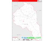 Magoffin County, KY <br /> Wall Map <br /> Zip Code <br /> Red Line Style 2025 Map