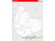 Mason County, KY <br /> Wall Map <br /> Zip Code <br /> Red Line Style 2025 Map
