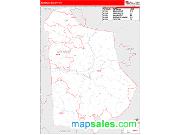 Metcalfe County, KY <br /> Wall Map <br /> Zip Code <br /> Red Line Style 2025 Map