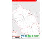 Montgomery County, KY <br /> Wall Map <br /> Zip Code <br /> Red Line Style 2025 Map