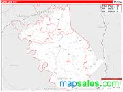Owen County, KY <br /> Wall Map <br /> Zip Code <br /> Red Line Style 2025 Map