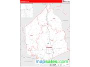 Scott County, KY <br /> Wall Map <br /> Zip Code <br /> Red Line Style 2025 Map