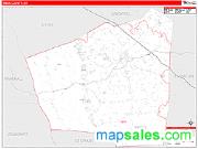 Trigg County, KY <br /> Wall Map <br /> Zip Code <br /> Red Line Style 2025 Map