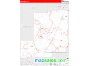 Allen County, LA <br /> Wall Map <br /> Zip Code <br /> Red Line Style 2025 Map