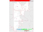 Catahoula County, LA <br /> Wall Map <br /> Zip Code <br /> Red Line Style 2025 Map