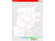 Tensas County, LA <br /> Wall Map <br /> Zip Code <br /> Red Line Style 2025 Map