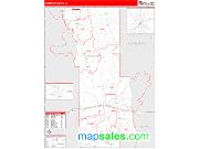Webster County, LA <br /> Wall Map <br /> Zip Code <br /> Red Line Style 2025 Map