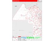 Aroostook County, ME <br /> Wall Map <br /> Zip Code <br /> Red Line Style 2025 Map