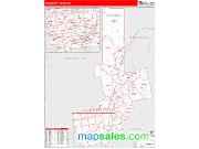 Penobscot County, ME <br /> Wall Map <br /> Zip Code <br /> Red Line Style 2025 Map