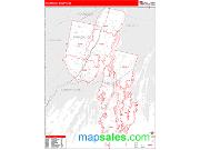 Sagadahoc County, ME <br /> Wall Map <br /> Zip Code <br /> Red Line Style 2025 Map