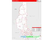 Somerset County, ME <br /> Wall Map <br /> Zip Code <br /> Red Line Style 2025 Map