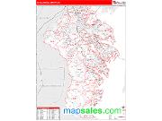 Anne Arundel County, MD <br /> Wall Map <br /> Zip Code <br /> Red Line Style 2025 Map