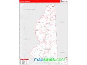 Caroline County, MD <br /> Wall Map <br /> Zip Code <br /> Red Line Style 2025 Map