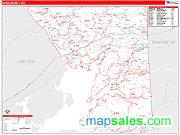 Cecil County, MD <br /> Wall Map <br /> Zip Code <br /> Red Line Style 2025 Map