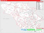 Howard County, MD <br /> Wall Map <br /> Zip Code <br /> Red Line Style 2025 Map