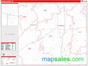 Branch County, MI <br /> Wall Map <br /> Zip Code <br /> Red Line Style 2025 Map