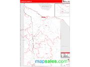 Cheboygan County, MI <br /> Wall Map <br /> Zip Code <br /> Red Line Style 2025 Map