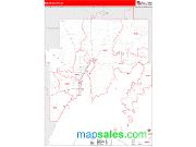 Delta County, MI <br /> Wall Map <br /> Zip Code <br /> Red Line Style 2025 Map
