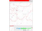 Kalkaska County, MI <br /> Wall Map <br /> Zip Code <br /> Red Line Style 2025 Map