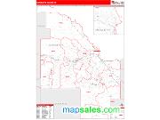 Marquette County, MI <br /> Wall Map <br /> Zip Code <br /> Red Line Style 2025 Map