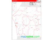 Mason County, MI <br /> Wall Map <br /> Zip Code <br /> Red Line Style 2025 Map