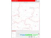 Missaukee County, MI <br /> Wall Map <br /> Zip Code <br /> Red Line Style 2025 Map