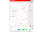 Newaygo County, MI <br /> Wall Map <br /> Zip Code <br /> Red Line Style 2025 Map