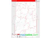 Aitkin County, MN <br /> Wall Map <br /> Zip Code <br /> Red Line Style 2025 Map