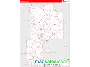Cass County, MN <br /> Wall Map <br /> Zip Code <br /> Red Line Style 2025 Map