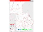 Chisago County, MN <br /> Wall Map <br /> Zip Code <br /> Red Line Style 2025 Map