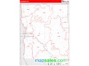 Clay County, MN <br /> Wall Map <br /> Zip Code <br /> Red Line Style 2025 Map