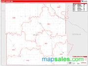 Grant County, MN <br /> Wall Map <br /> Zip Code <br /> Red Line Style 2025 Map