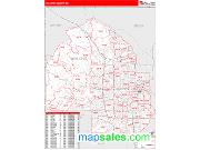 Hennepin County, MN <br /> Wall Map <br /> Zip Code <br /> Red Line Style 2025 Map