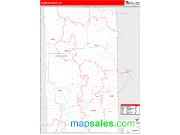 Hubbard County, MN <br /> Wall Map <br /> Zip Code <br /> Red Line Style 2025 Map