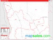 Kittson County, MN <br /> Wall Map <br /> Zip Code <br /> Red Line Style 2025 Map