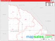 Lac qui Parle County, MN <br /> Wall Map <br /> Zip Code <br /> Red Line Style 2025 Map